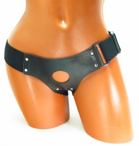 Трусики для страпона коричневого цвета - БДСМ Арсенал - купить с доставкой в Керчи