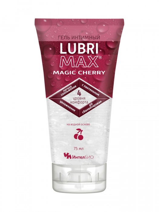 Интимный гель-смазка на водной основе Lubrimax Magic Cherry - 75 мл. - ИнтелБИО - купить с доставкой в Керчи