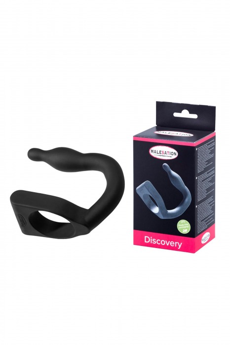 Эрекционное кольцо с вибровтулкой Discovery - MALESATION - в Керчи купить с доставкой