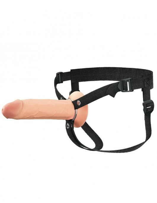 Полый страпон на ремнях 8’’ Hollow Silicone Strap-on - Pipedream - купить с доставкой в Керчи