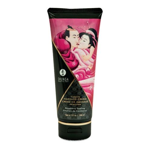 Массажный крем для тела с ароматом малины Raspberry feeling - 200 мл. - Shunga - купить с доставкой в Керчи