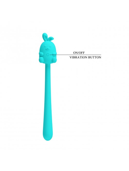 Аквамариновый гибкий вибратор - 14,2 см. - Baile