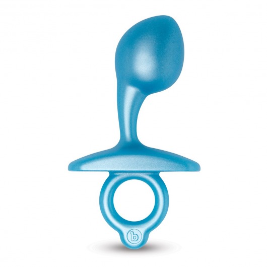 Голубая анальная пробка для массажа простаты Bulb Silicone Prostate Plug - 10,7 см. - b-Vibe - в Керчи купить с доставкой