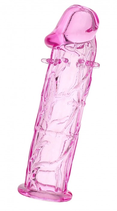 Розовая насадка фаллической формы - 12,5 см. - A-toys - в Керчи купить с доставкой