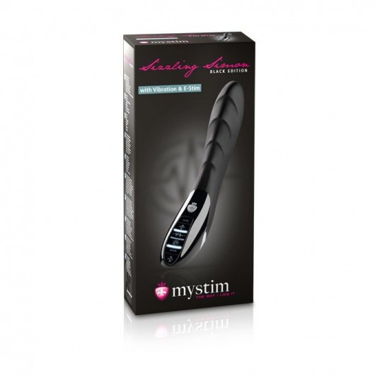 Вибратор с электростимуляцией Sizzling Simon Black Edition - 27 см. - MyStim - купить с доставкой в Керчи