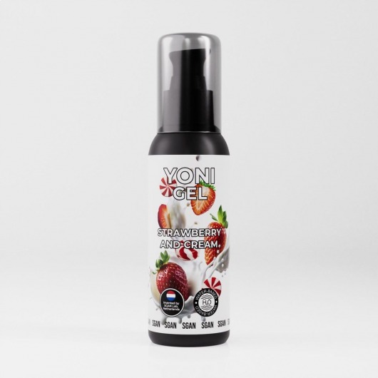 Лубрикант для орального секса SGAN со вкусом клубники со сливками - 100 мл. - SGAN - купить с доставкой в Керчи