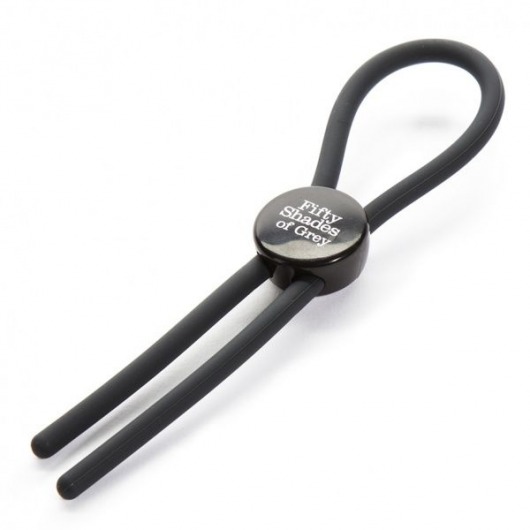 Тёмно-серое эрекционное кольцо с зажимом Again and Again Adjustable Cock Ring - Fifty Shades of Grey - в Керчи купить с доставкой