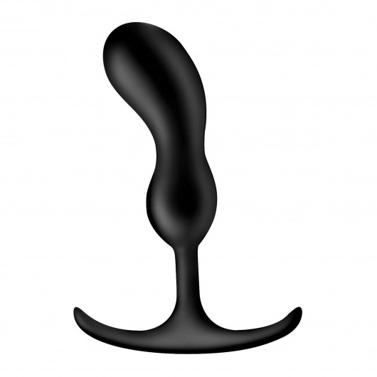 Черный массажер простаты с утяжелителями Premium Silicone Weighted Prostate Plug Medium - 16,3 см. - XR Brands - в Керчи купить с доставкой