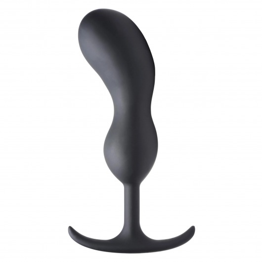 Черный массажер простаты с утяжелителями Premium Silicone Weighted Prostate Plug XL - 20,8 см. - XR Brands - в Керчи купить с доставкой