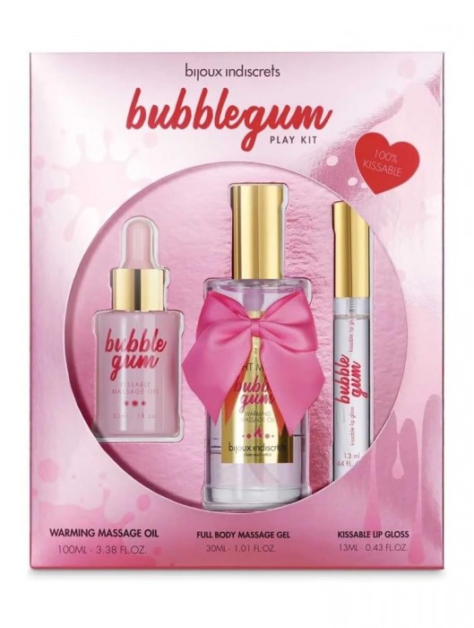Набор средств для массажа и ласк Bubblegum Play Kit - Bijoux Indiscrets - купить с доставкой в Керчи