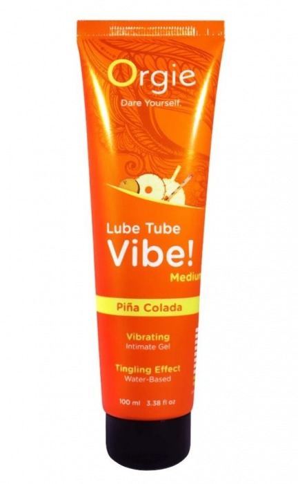 Гель с эффектом вибрации Lube Tube Vibe Medium Pina Colada - 100 мл. - ORGIE - купить с доставкой в Керчи