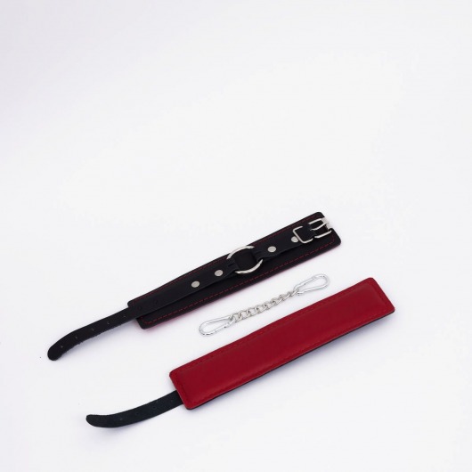 Черно-красные кожаные оковы - Crazy Handmade - купить с доставкой в Керчи