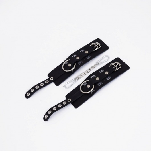 Черные кожаные наручники Sex - Crazy Handmade - купить с доставкой в Керчи