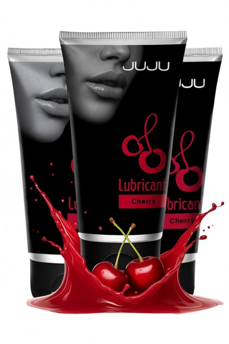 Набор из 3 съедобных лубрикантов JUJU со вкусом вишни - JuJu - купить с доставкой в Керчи