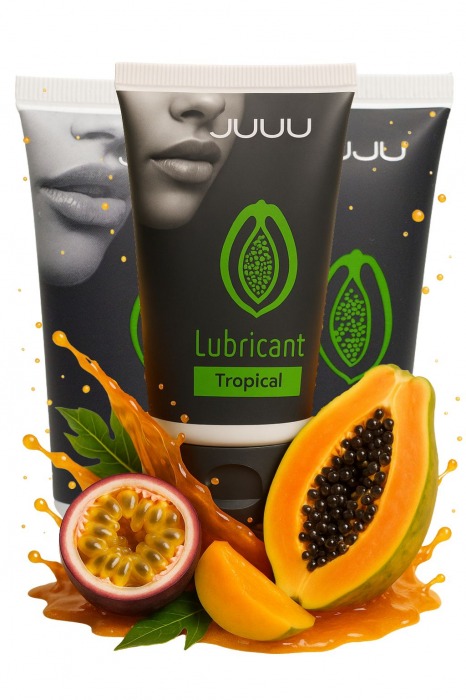 Набор из 3 съедобных лубрикантов JUJU со вкусом тропических фруктов - JuJu - купить с доставкой в Керчи