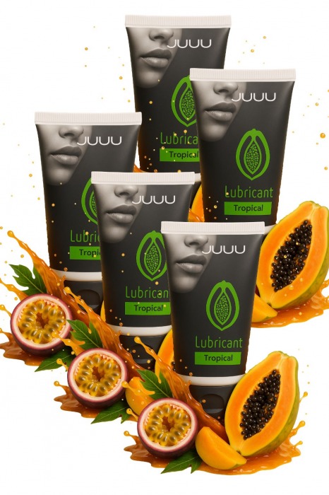 Набор из 5 съедобных лубрикантов JUJU со вкусом тропических фруктов - JuJu - купить с доставкой в Керчи