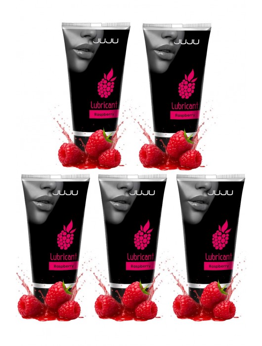 Набор из 5 съедобных лубрикантов JUJU со вкусом малины - JuJu - купить с доставкой в Керчи