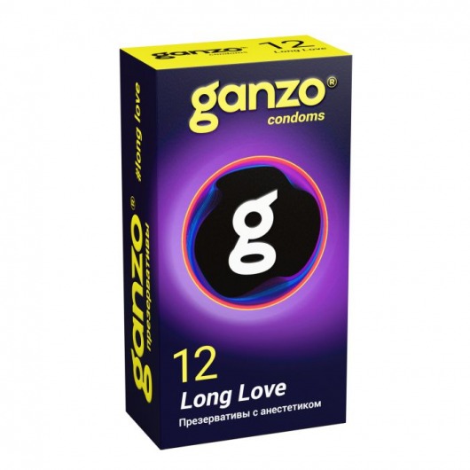 Презервативы с анестетиком для продления удовольствия Ganzo Long Love - 12 шт. - Ganzo - купить с доставкой в Керчи