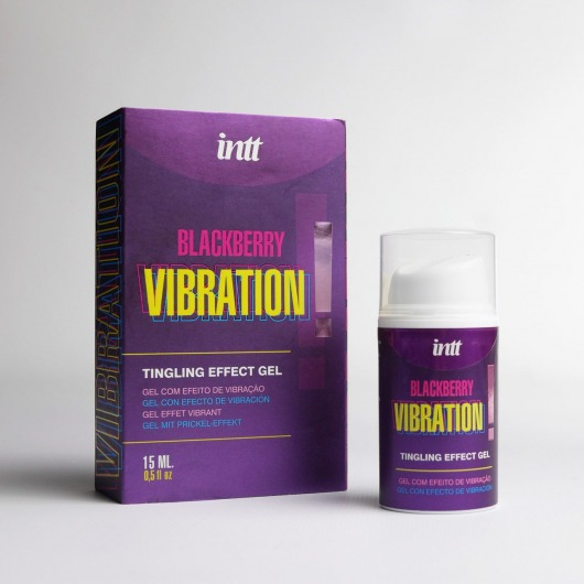 Стимулирующий гель с эффектом вибрации Blackberry Vibration - 15 мл. - INTT - купить с доставкой в Керчи