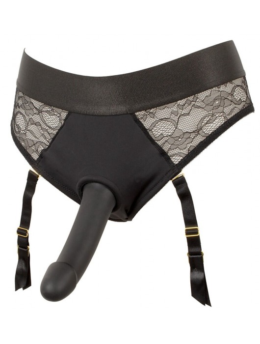 Черный женский страпон Strap-on Set: трусики и насадка - Orion - купить с доставкой в Керчи