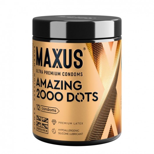 Точечные презервативы MAXUS 2000 Amazing Dots с железным кейсом - 12 шт. - Maxus - купить с доставкой в Керчи