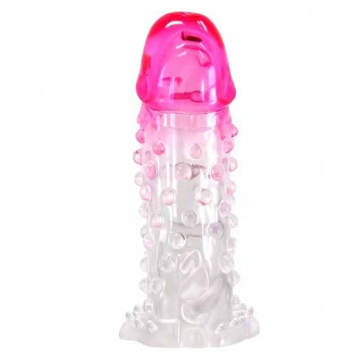 Прозрачно-розовая насадка на пенис Wilford - 13,5 см. - Baile - в Керчи купить с доставкой