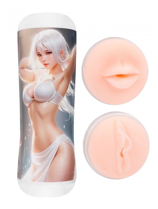 Двусторонний мастурбатор в колбе аниме - вагина и ротик - Tokyo Style - в Керчи купить с доставкой