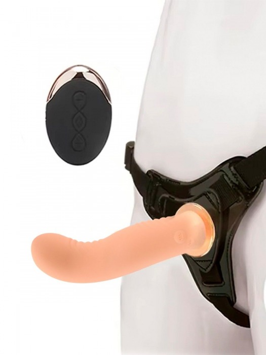 Женский вибрострапон со съемной насадкой и пультом ДУ - Erokay - купить с доставкой в Керчи