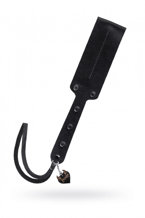 Черный кожаный пэддл - 32 см. - Pecado - купить с доставкой в Керчи