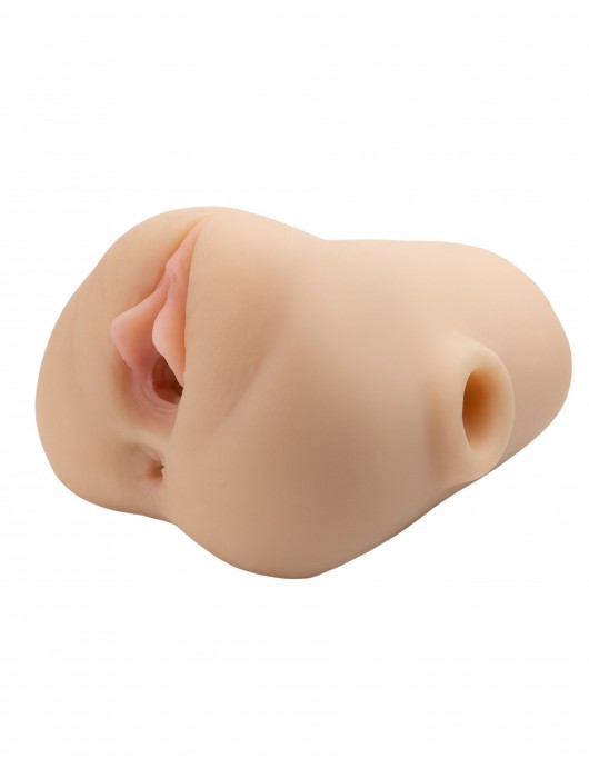 Телесный мастурбатор с вибрацией Double Pounder Vibrating Squeeze Stroker - Pipedream - в Керчи купить с доставкой