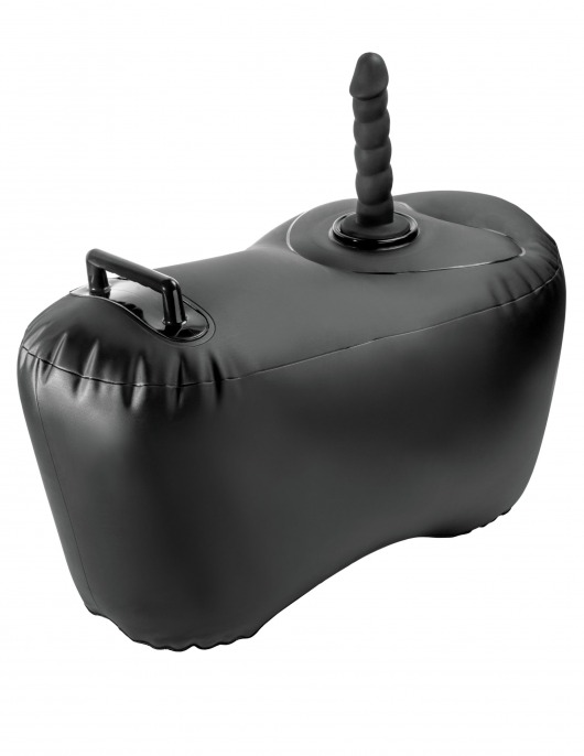 Черное надувное кресло с платформой для фиксации дилдо Body Dock Inflatable Love Seat - Pipedream - купить с доставкой в Керчи