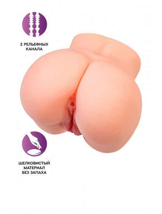 Реалистичный мастурбатор в форме попки с двумя любовными входами - No Name - в Керчи купить с доставкой