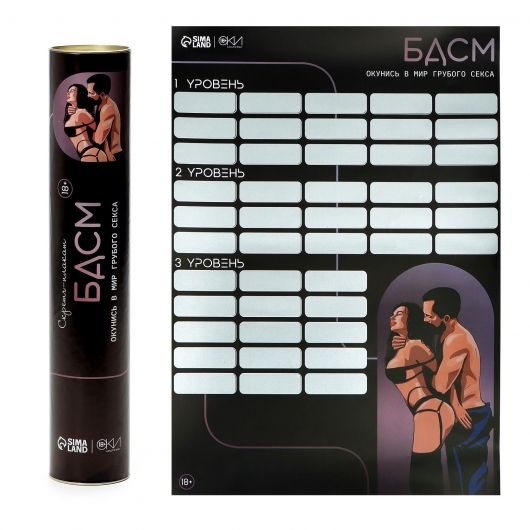 Плакат для двоих со скретч-слоем «БДСМ» - Сима-Ленд - купить с доставкой в Керчи