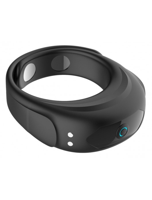 Черное эрекционное виброкольцо на ремешках - Boys of Toys - в Керчи купить с доставкой