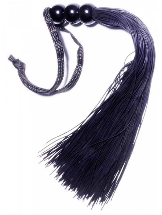 Черная силиконовая плетка - 25,4 см. - Boys of Toys - купить с доставкой в Керчи