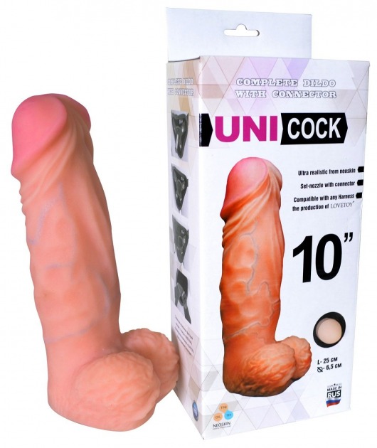 Фаллическая насадка Харнесс UNICOCK 10  - 25 см. - LOVETOY (А-Полимер) - купить с доставкой в Керчи
