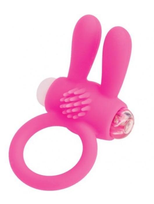 Розовое эрекционное виброкольцо A-toys с ушками - A-toys - в Керчи купить с доставкой