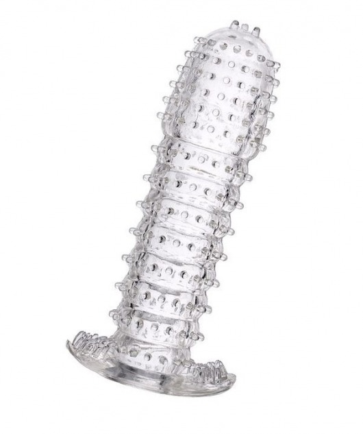 Гелевая прозрачная насадка c шипами - 12 см. - Toyfa Basic - в Керчи купить с доставкой