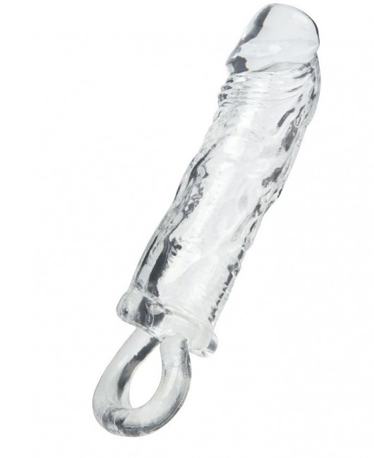 Прозрачная насадка с петлёй для фиксации - 14 см. - ToyFa - в Керчи купить с доставкой