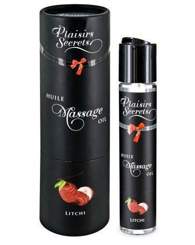 Массажное масло с ароматом личи Huile de Massage Gourmande Litchi - 59 мл. - Plaisir Secret - купить с доставкой в Керчи