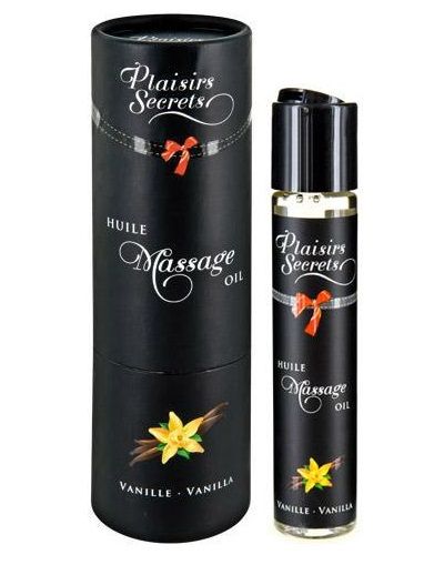 Массажное масло с ароматом ванили Huile de Massage Gourmande Vanille - 59 мл. - Plaisir Secret - купить с доставкой в Керчи