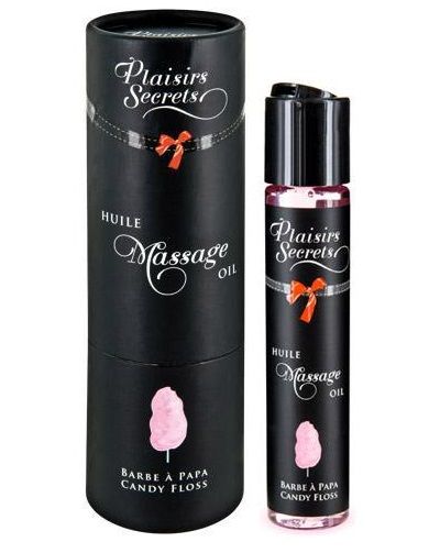Массажное масло с ароматом сладкой ваты Huile de Massage Gourmande Barbe à Papa - 59 мл. - Plaisir Secret - купить с доставкой в Керчи