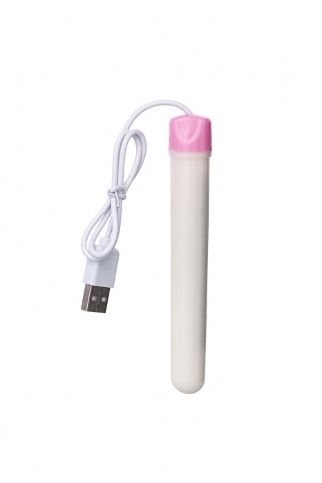 Мастурбатор-вагина в белой колбе с присоской и функцией нагрева - A-toys - в Керчи купить с доставкой