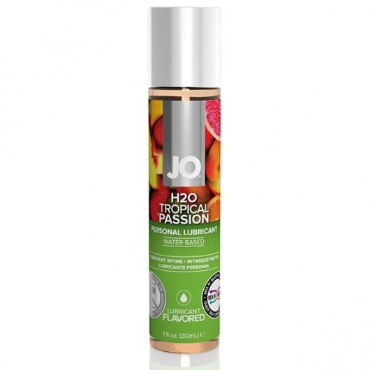 Смазка с ароматом тропических фруктов JO Flavored Tropical Passion - 30 мл. - System JO - купить с доставкой в Керчи