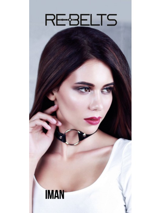 Чёрный чокер-кляп Iman Black - Rebelts - купить с доставкой в Керчи