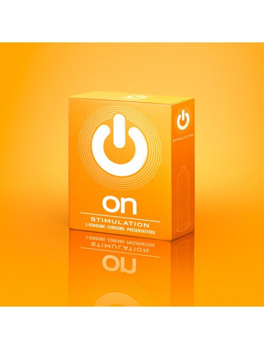 Презервативы ON) Stimulation с точками - 3 шт. - ON) - купить с доставкой в Керчи
