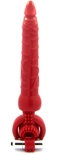 Красная вибронасадка с анальным стимулятором - ToyFa - в Керчи купить с доставкой