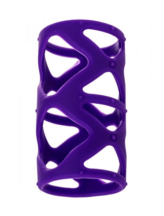 Фиолетовая насадка-сетка на пенис - 7,5 см. - A-toys - в Керчи купить с доставкой