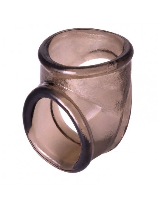 Дымчатое эрекционное кольцо с фиксацией мошонки - ToyFa - в Керчи купить с доставкой