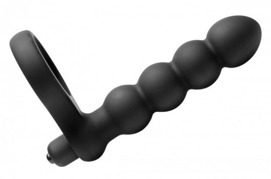 Насадка для двойного проникновения Double Fun Cock Ring with Double Penetration Vibe - XR Brands - в Керчи купить с доставкой